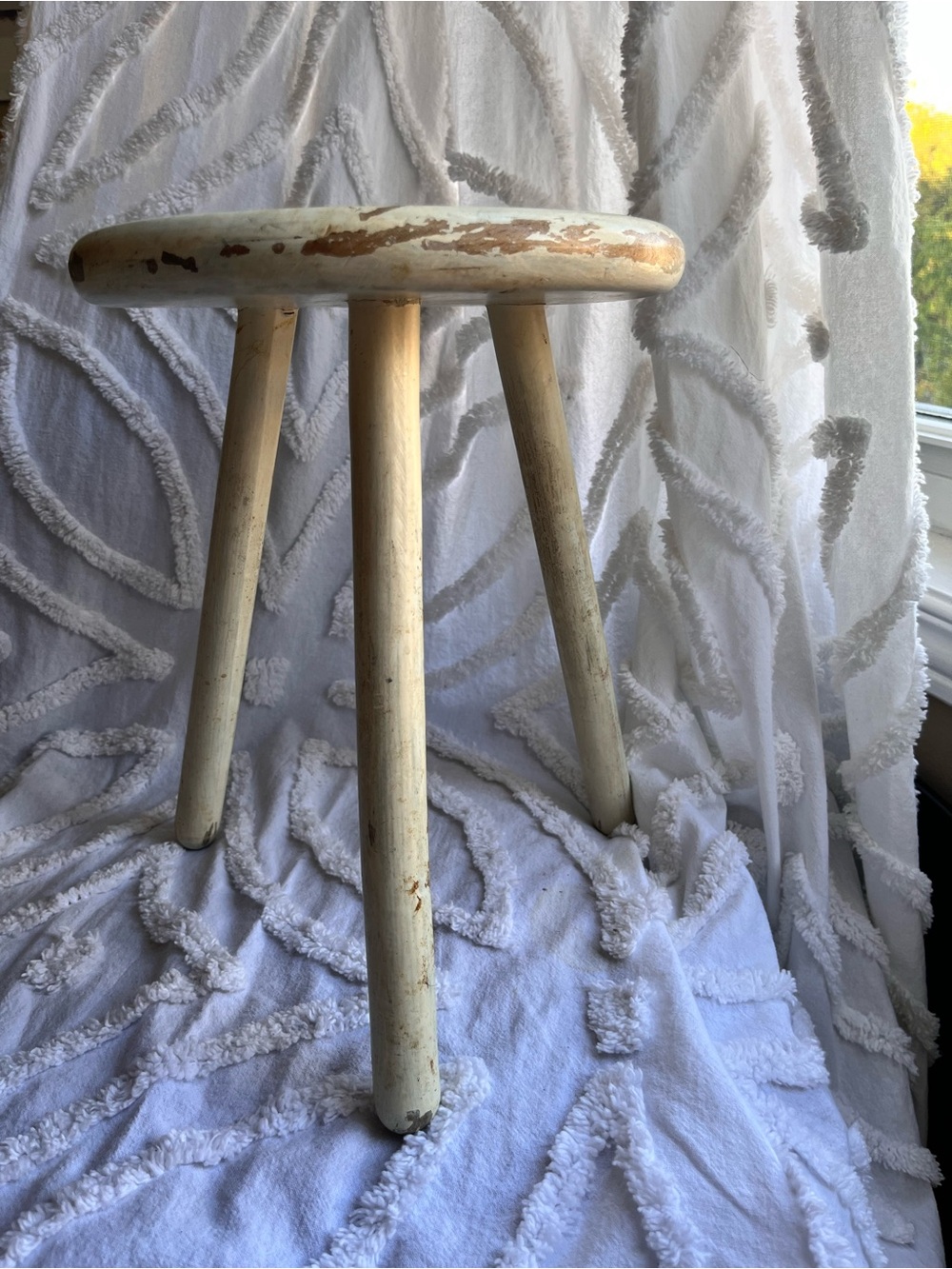 Vintage Handmade Milking Stool - Rustic Home Accent